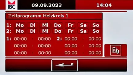 Systemregler Heizzeitprogrammen planen